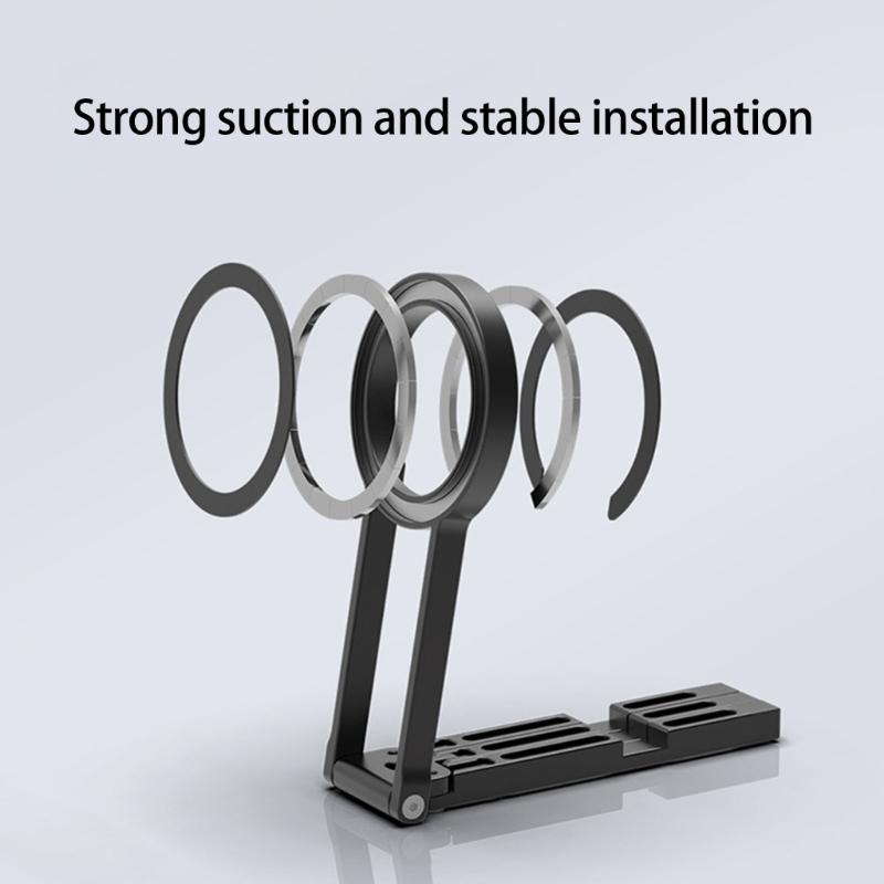 Double Side Magnetic Mobile Phone Holder Phone Tripod Stand for Phone 16 Mini Aluminium Bracket Quick Mount Pocket Stand
