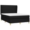 Maison Exclusive - Sommier à lattes de lit avec matelas Noir 140x190 cm Tissu