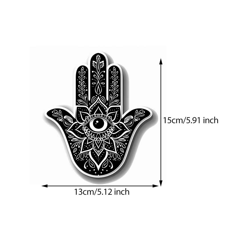 

Car Sticker Black Trippy Hamsa Sticker Waterproof Vinyl Decals Auto Body Window Bumper Decor Motorcycle Helmet Stickers TM280 B-15cm Longest Side