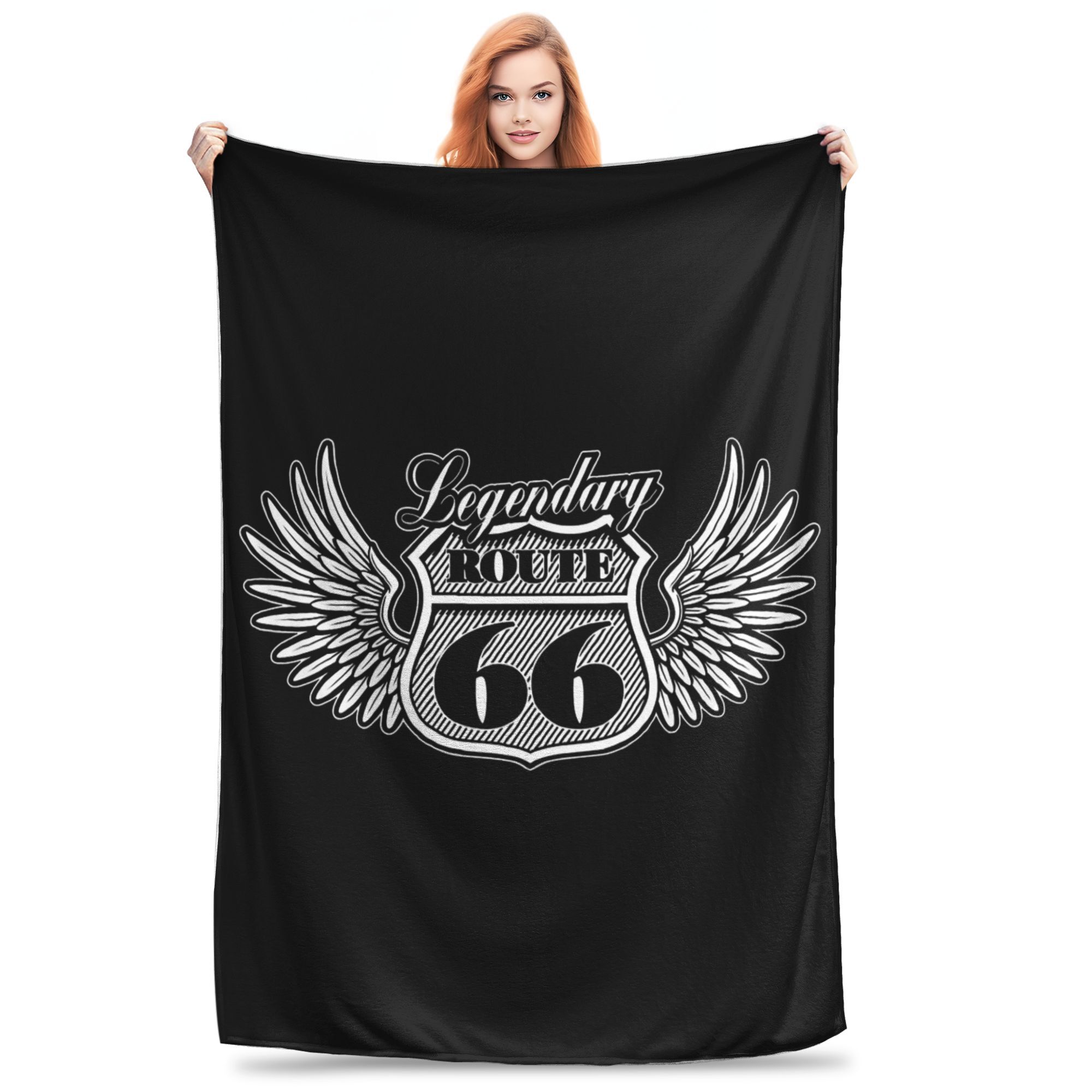 

Route 66 Pin Up Rockabilly Blanket Super Soft Fleece Sofa Throw Blanket for Home Bedroom Office Throws Bedspread Quilt 80x120cm
