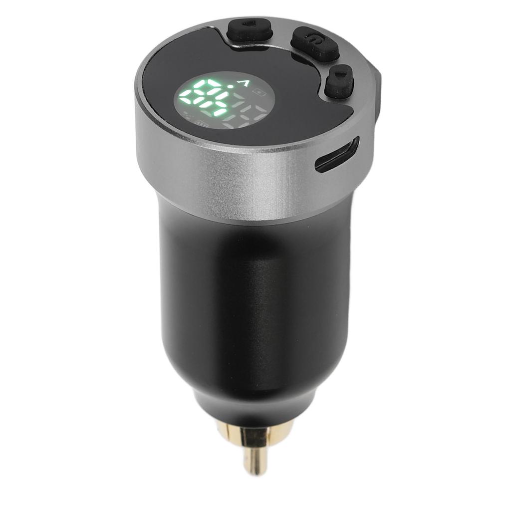 Wireless Tattoo Power Supply LCD Digital Display 4‑12V Adjustable 1600mAh RCA Tattoo Pen Battery