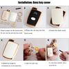 Tpu Key Fob Cover Gold Trim Case Fits For 2012- Toyota Avalon Camry Corolla Highlander Rav4