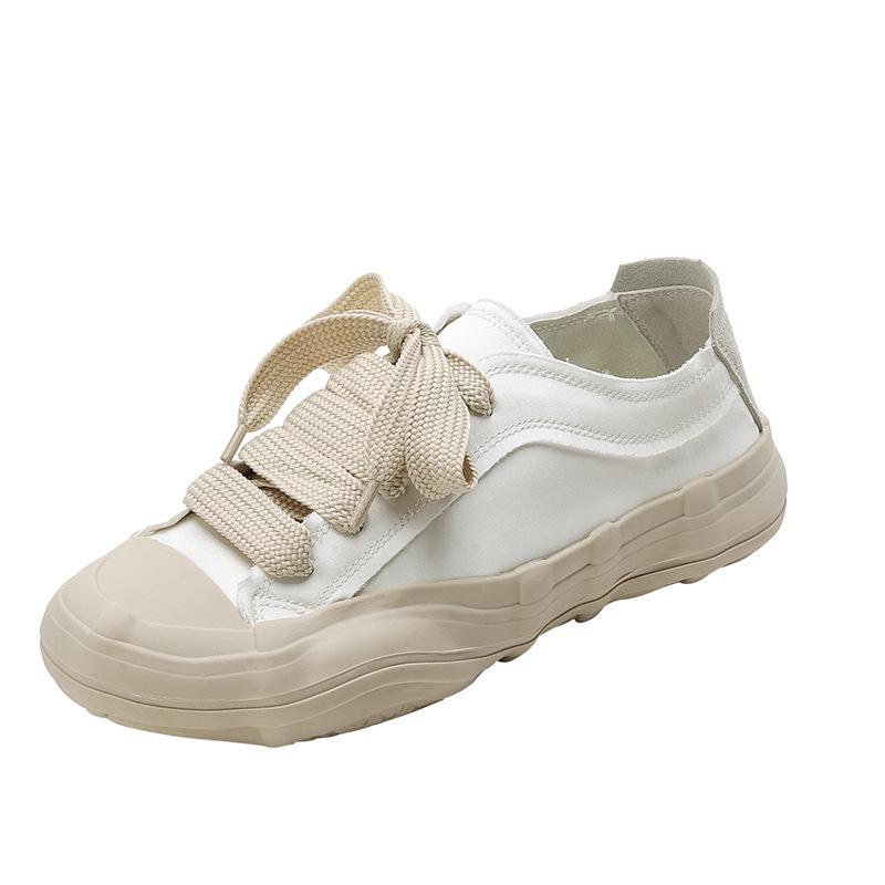 Grape mother studiolee summer round head lace-up canvas shoes versatile dissolving semi-drag casual sports board shoes women