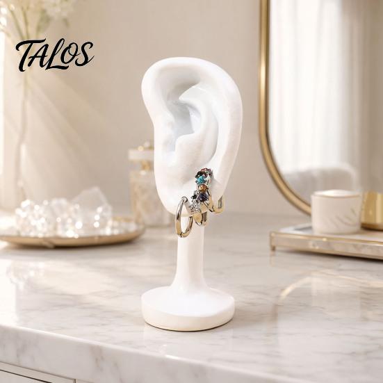 Talos Human Ear Earrings Holder, 3D Printed Earring Stand, Shape Jewelry Hanger Display Stand for Dresser Countertop