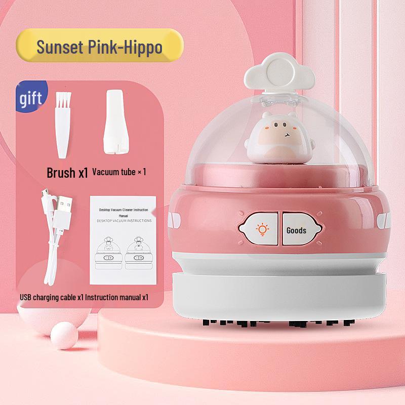 Wireless Desktop Vacuum Cleaner & Night Light for Crumbs - Ideal for Children and Students