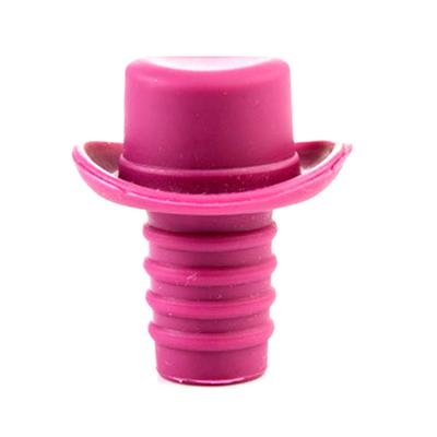 A1939 Silicone Small Beer Hat Bottle Wine Stopper Cork Stopper Bottle Hat Closures(Red Wine)