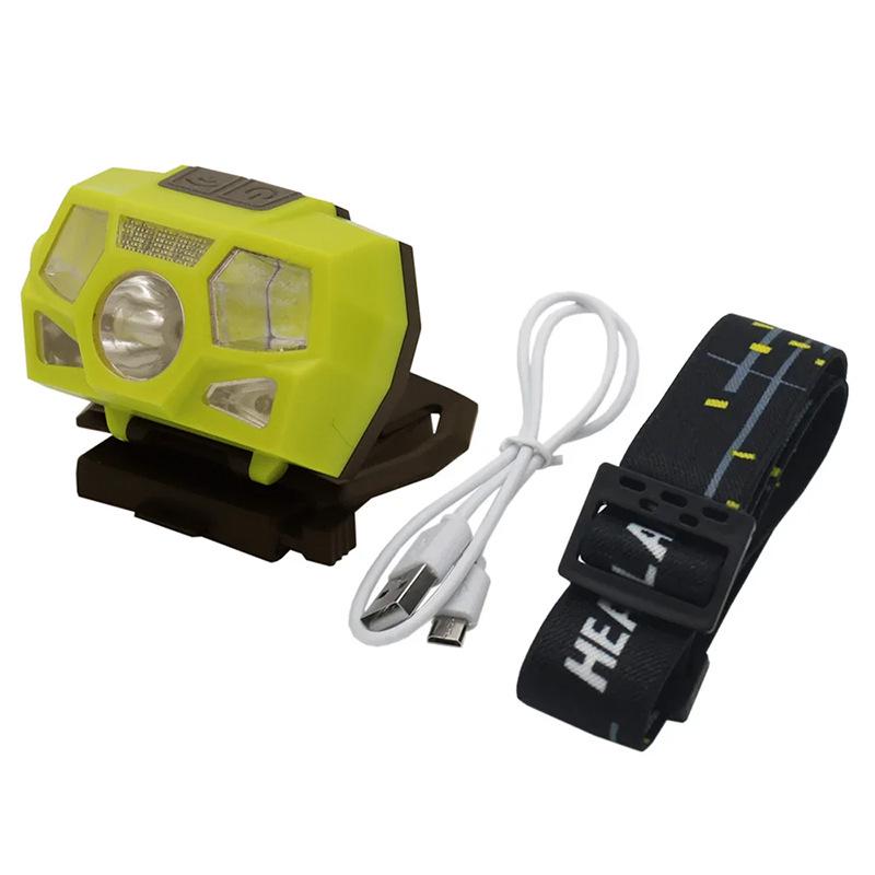 USB Rechargeable Waterproof Tactical Helmet Light - Induction Fishing & Rescue Headlamp