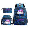 Large Capacity Schoolbag with Shoulder Strap; Student Three-piece Pencil Case Set