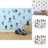 Sonic Pattern Self Adhesive Wall Sticker Background Decor For Kids Room Living Room Bedroom And Hallway