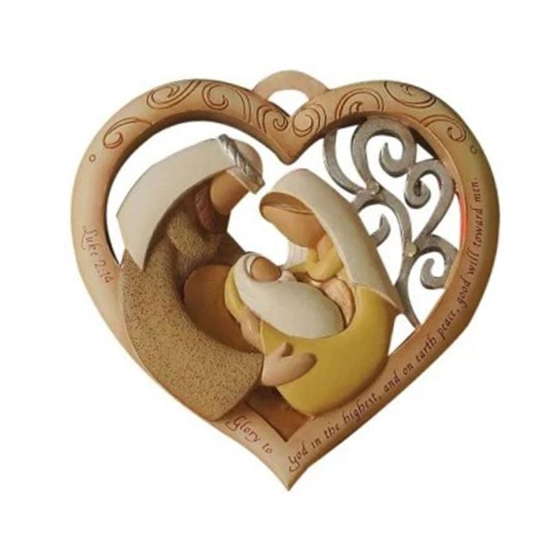 Holy Family Religious Statue Hand Crafted Wood Figurine Color Rendering Delicate Detail Renaissances Collections 1