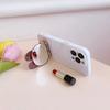 Cute Rabbit Mobile Phone Stand Foldable Mirror Bracket 360 Rotation Sticky Back Lazy Desktop Holders for Women Make Up Support