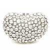 Luxury Crystal Evening Bag Heart Shape Elegant Diamond Clutch Bag Rhinestone White/Gold Diamond Bridal Crystal Purse For Women