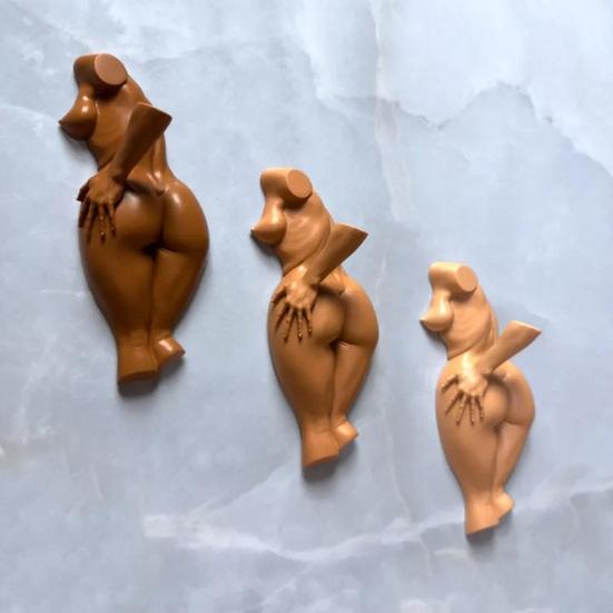 Zabawny Haczyk Ścienny na Ludzkie Ciało Zuchwała Rzeźba Wieszak na Ręczniki Dekoracyjny Haczyk Ścienny do Łazienki Wieszak do Przedpokoju