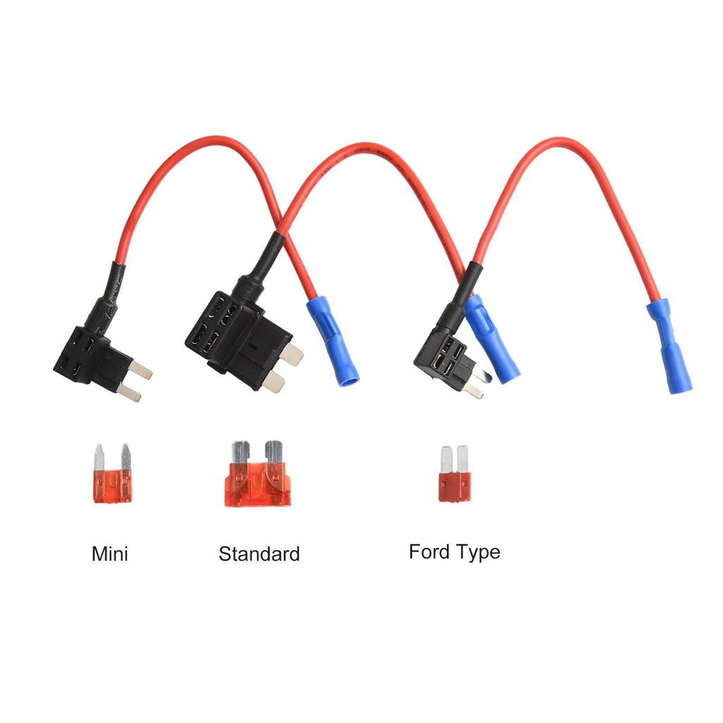 3 Typen Auto Add-a-circuit Sicherungsabzweigadapter Standard Auto Flachsicherungshalter