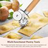 Double Wheel Embossing Cookie Cutter For Baking And Pasta Making Kitchen Tool