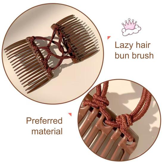 Women Hair Comb Elastic Rope Design Non-Slip Hair Comb Yoga Running Makeup Versatile Hair Accessories