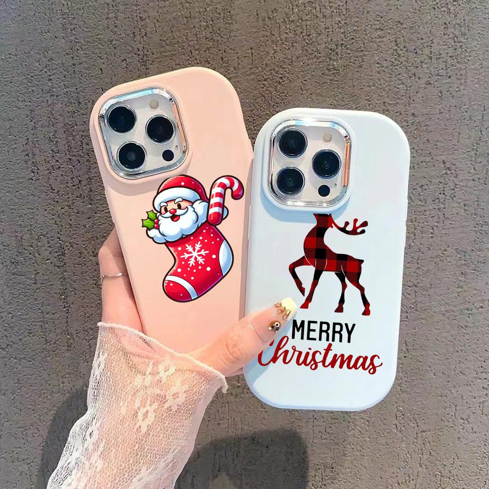 N102 Счастливого Рождества и Нового года Мягкие чехлы для телефонов iPhone 16 Pro — фото 3