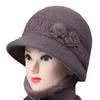 Winter hat female mother in the elderly rabbit wool knitted thermal basin hat elderly grandmother velvet wife cotton hat