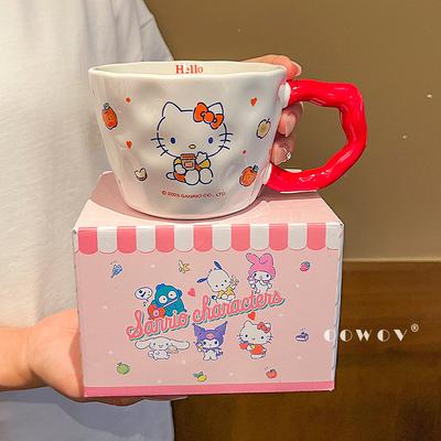 Sanrio Hello Kitty Keramický hrnek Velká kapacita Hrnky na vodu pro páry Dívky Vysoká hodnota Hrnek na kávu Dárek k narozeninám