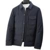 Mens Down Jacket Winter Warm Thickened White Duck Puffer Coat Casual Business Style Mid-Length