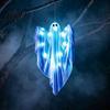 Glowing Mesh Ghost for Porch Halloween Hanging Light Up Decoration, Large Spooky Flying Haunted House Ornaments Front Yard Patio Lawn Garden