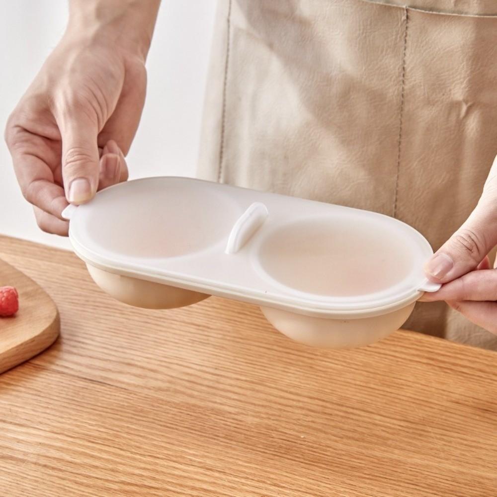 with Lid Microwave Egg Poacher Non-stick Hot Spring Egg Mold Food Grade Pans Egg Maker  Kitchen Use