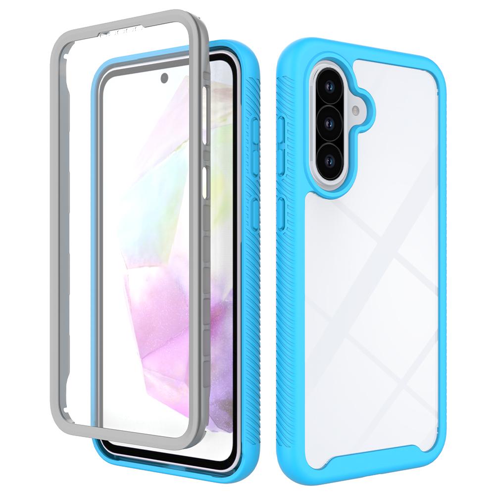 

Чехол с полной защитой на 360 градусов для Samsung Galaxy A56 A36 A26 A16 A06 A05 A15 A25 A35 A55 5G S25 Plus S24 Ultra S23 FE Ударопрочный чехол для телефона for Galaxy A56 светло-синий