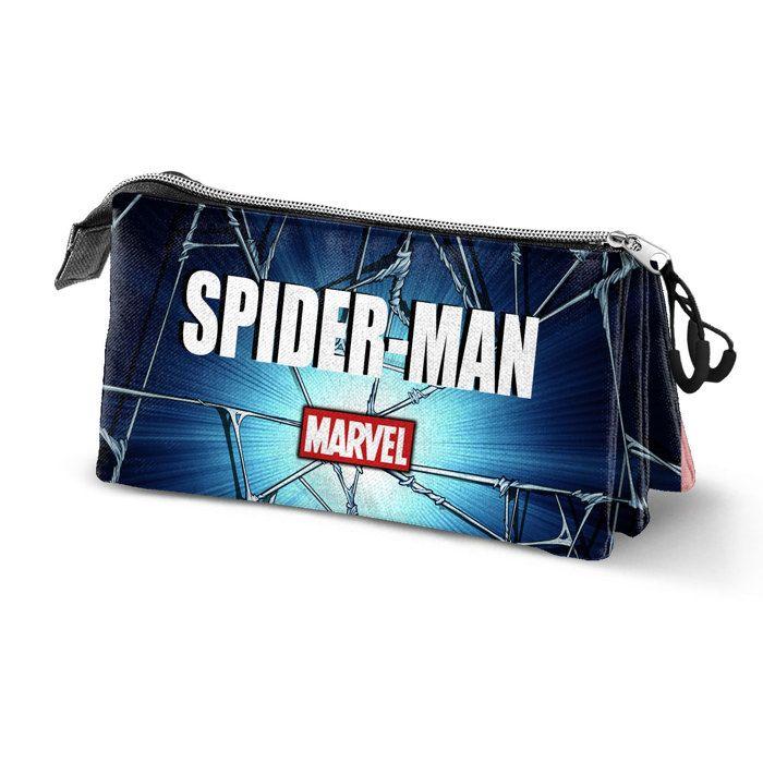 Trousse Triple - Spiderman Maximum - Bleu - Taille Unique