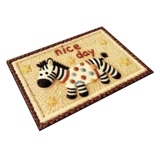 

Floor Mat Cartoon Horse Design Anti-Slip Water Absorbent Festive Home Mat Bathroom Kitchen Home Decor 40x60cm