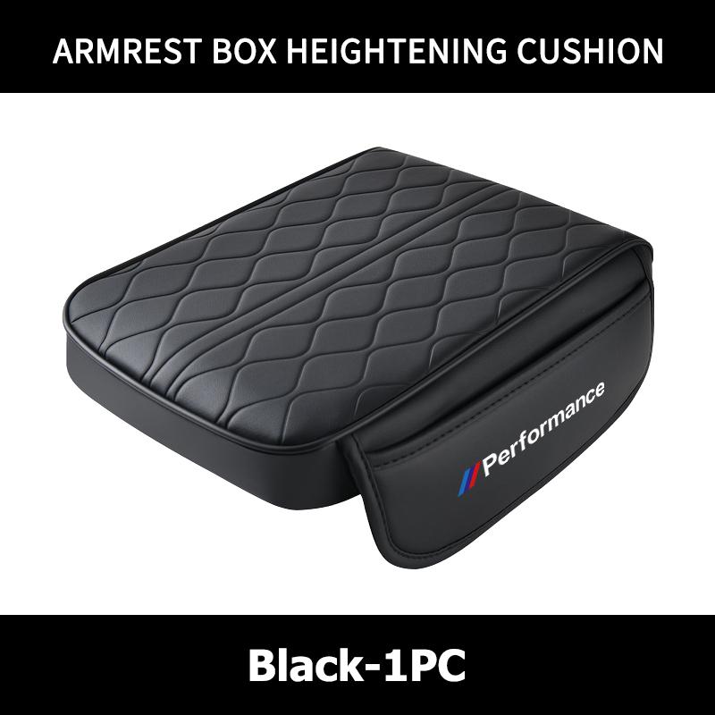 BBKP7 Leather Car Armrest Heighten Pad Thicken Armrest Box Storage Pocket For BMW Performance M M3 M5 iX5 iX6 E60 E61 E62 E70 E71
