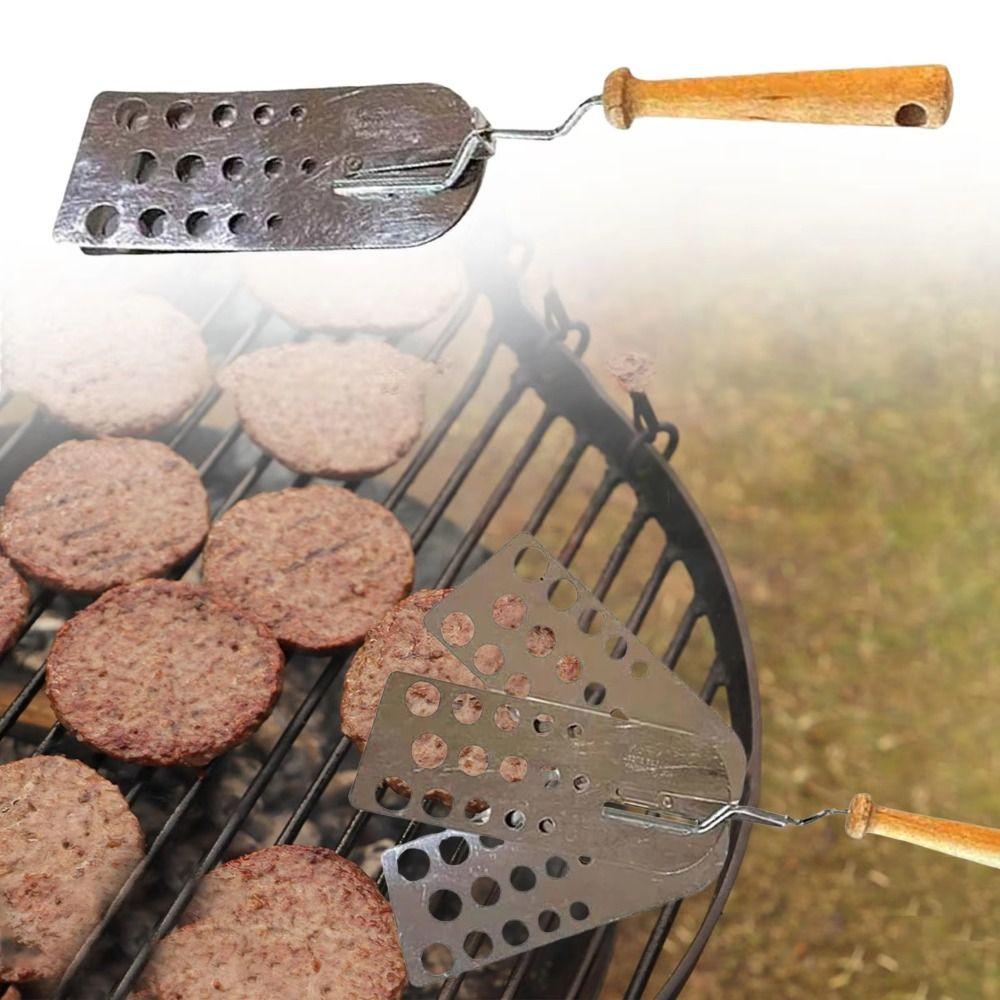 Expandable Hot Meat Patty Scraper Creative Three-panel Design Grill Tool  Outdoor Cooking