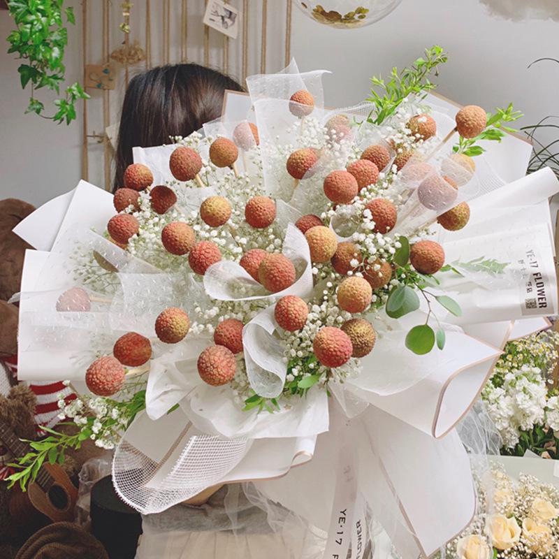 Waterproof Matte Jelly Film Paper with Gold Edge for Fresh Flower Bouquets - DIY Florist Wrapping Material