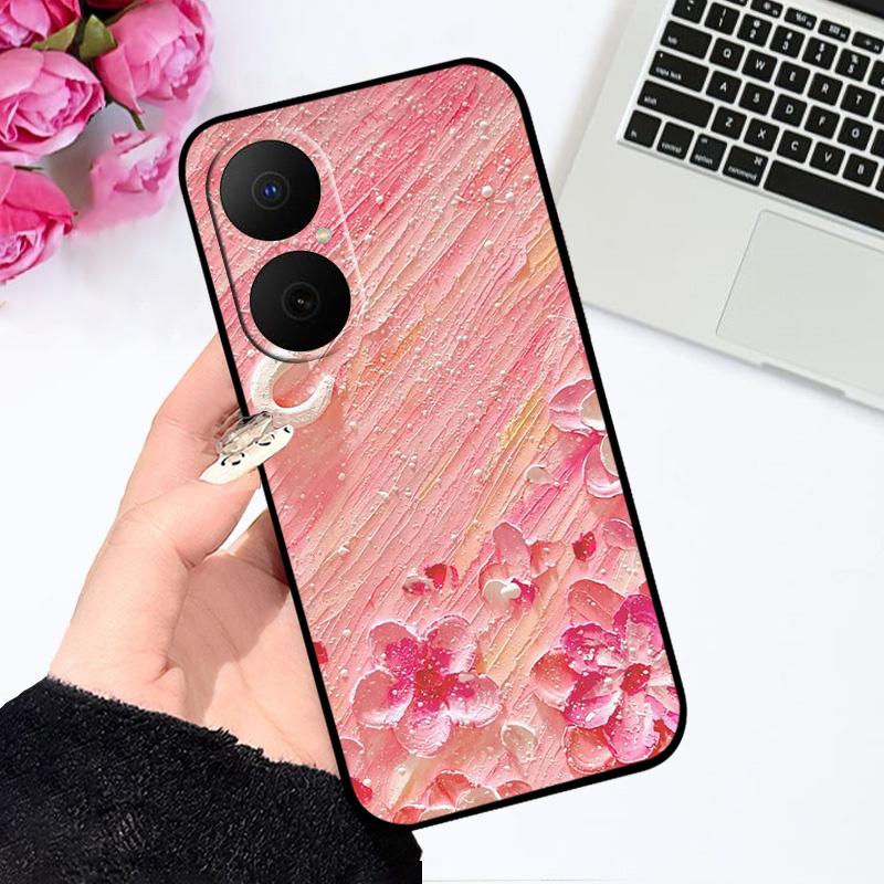 Case For Huawei Nova Y73 Fundas Oil Painted Silicone Back Cover For Huawei Enjoy 80 Soft Matte Phone Case JUY-AL00 Protect Shell