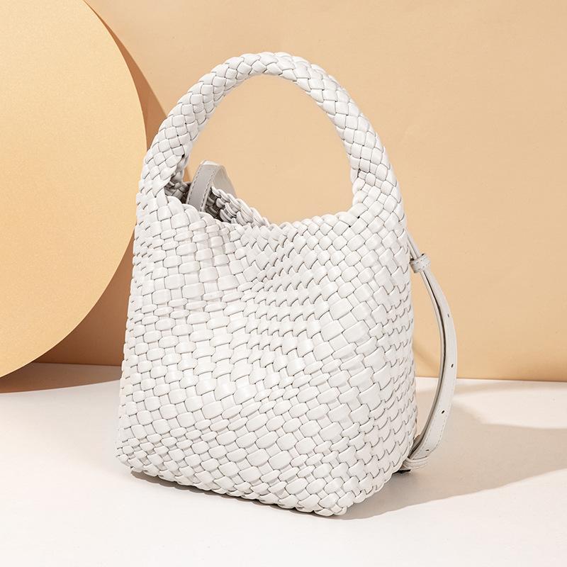 Hand-woven Women's Bag Summer Solid Color Portable 2 Set Casual Retro Shoulder Messenger Bag