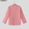 INCERUN Men Lapel Neck Long Sleeve One Buttons Casual Loose Thin Blazer Coats