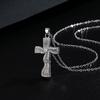 Chaîne de clavicule Hip Hop Zircon Unisexe: Collier Croix Tendance Européen & Américain