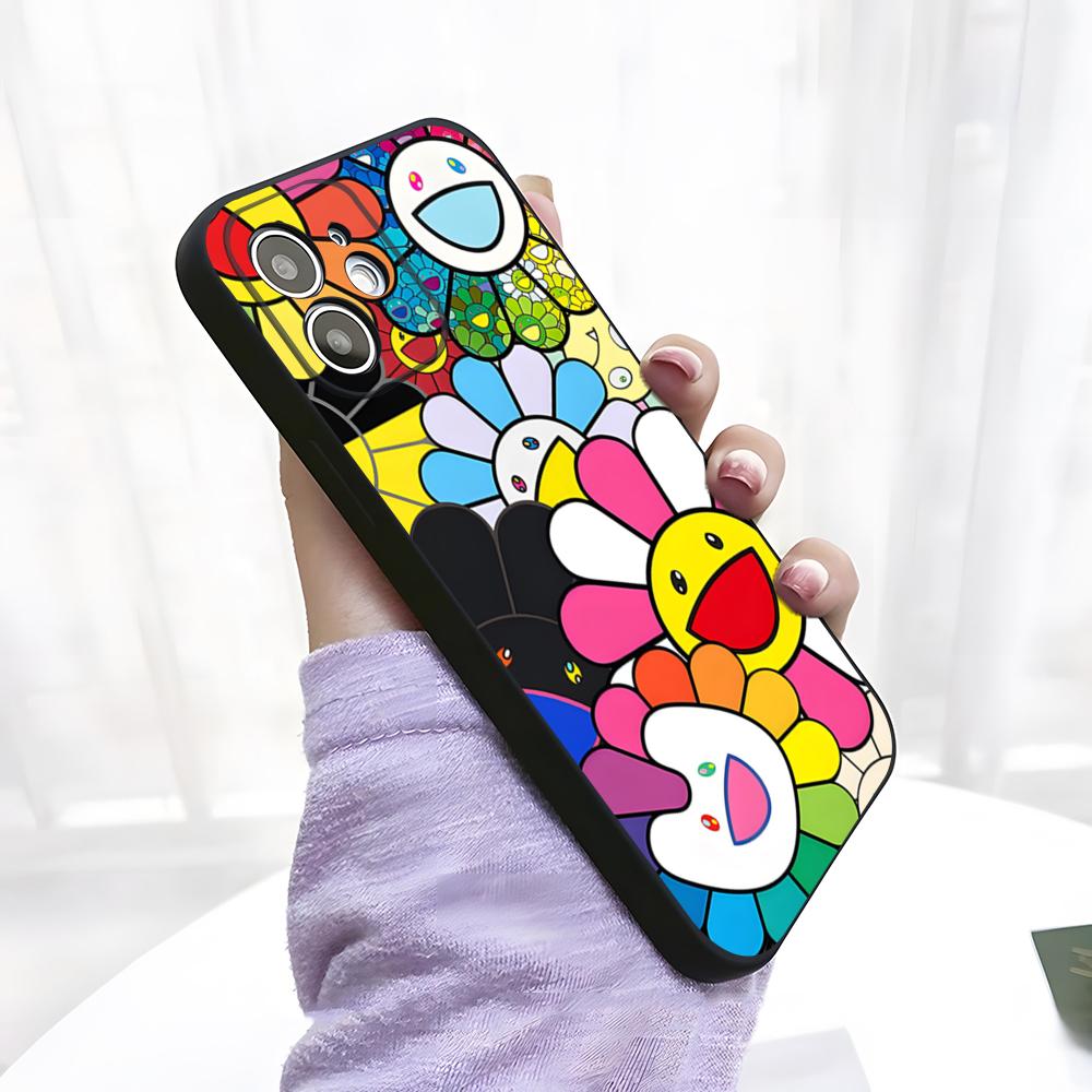 Artist T-Takashi Murakami Phone Case For IPhone 17 Pro Max 15 Pro 16 14 Plus 12 13 Mini 11 Pro Shockproof Soft Cover