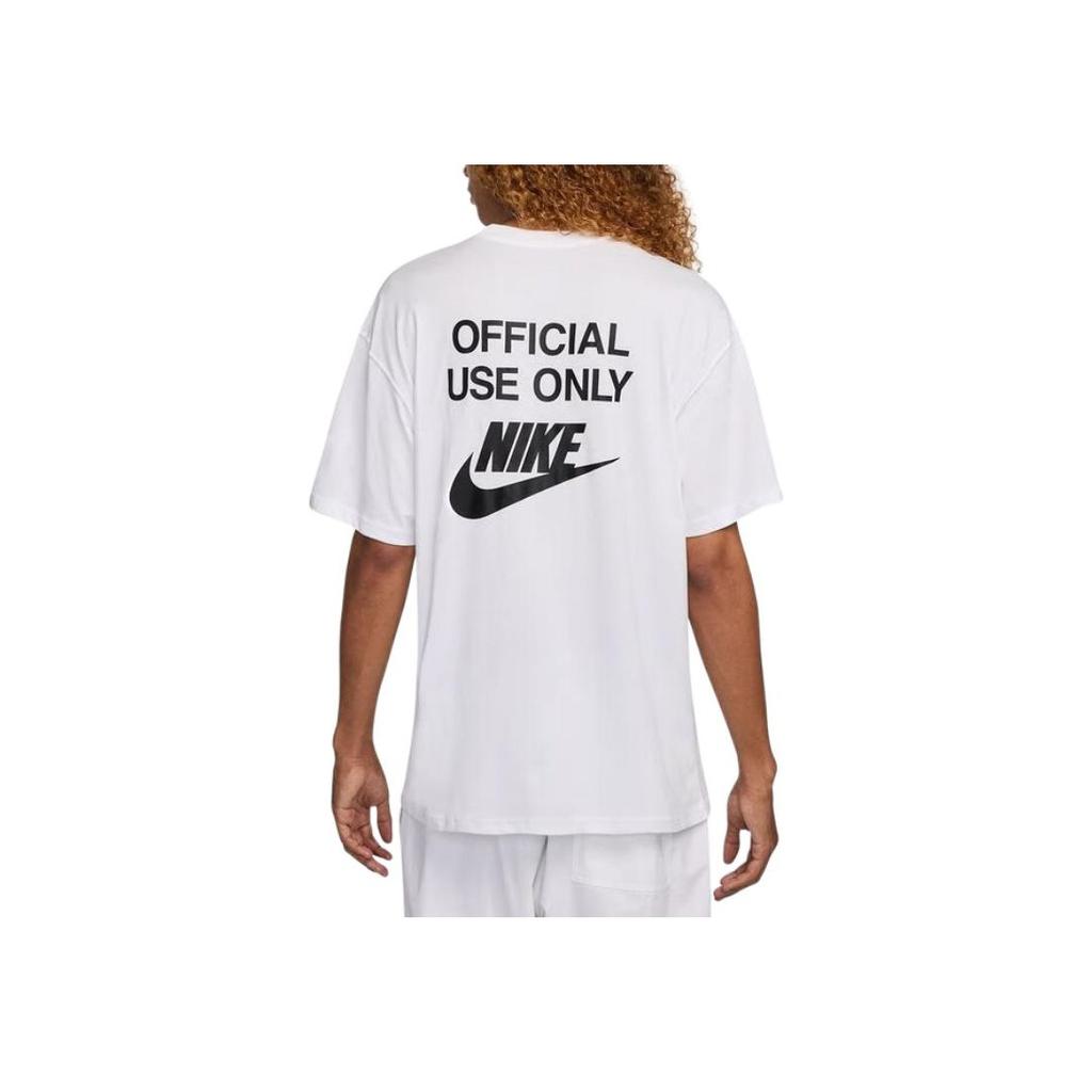 Nike Sportswear As U Nsw Tee M90 Oc Remix Fashion Simple Round Neck Pullover Solid Color Short Sleeve T-Shirt Men Tops White HJ0775100