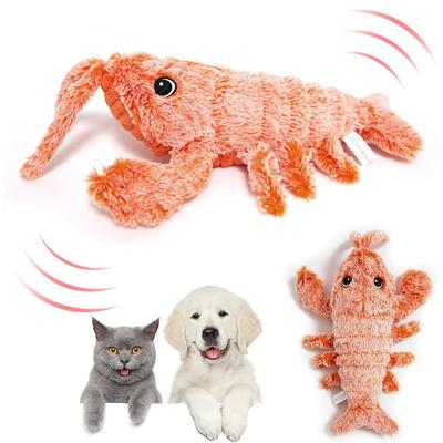 Electric Realistic Jumping Shrimp Toy With USB Charging For Pet Play And Exercise