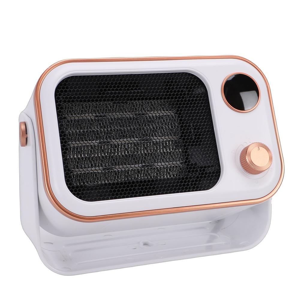 Desktop Heater Quiet Quick Heating   Ceramic Heater with 2 Speed Setting Tip Over Overheating Prevention for Indoor 1200W