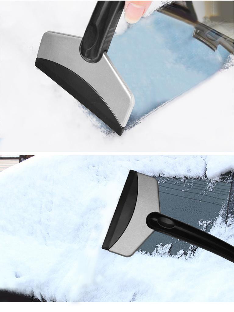 Car Glass Window Defrosting Device Stainless Steel Snow Shovel Snowscraper Snow Shoveling and Ice Clearing Tool Car Snow Brush