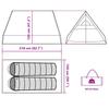 Camping Wedge Tent 2 Persons Blue Waterproof