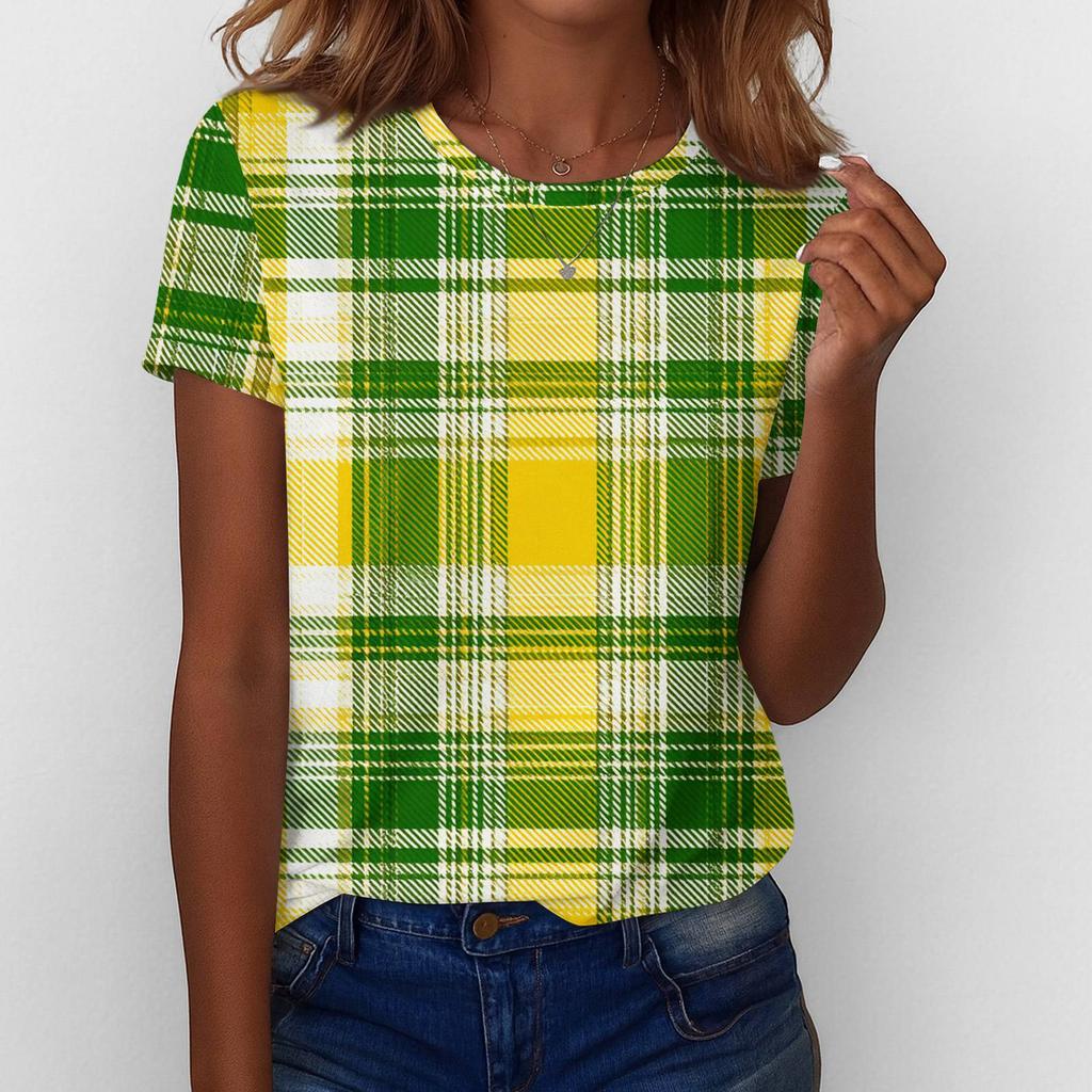 Women's T Shirt Tee Print Short Sleeve Daily Weekend Fashion Basic Regular Top  St. Patrick's Day