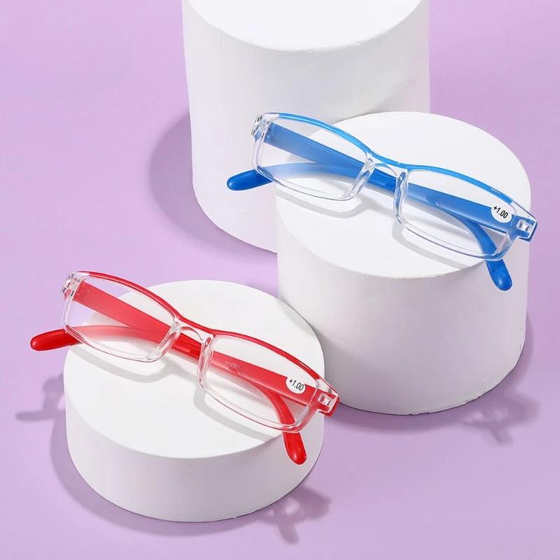 Resin Reading Glasses +1.0 To +4.0 Fashion PC Frame for Men Women Blue Light Blocking Eyeglasses