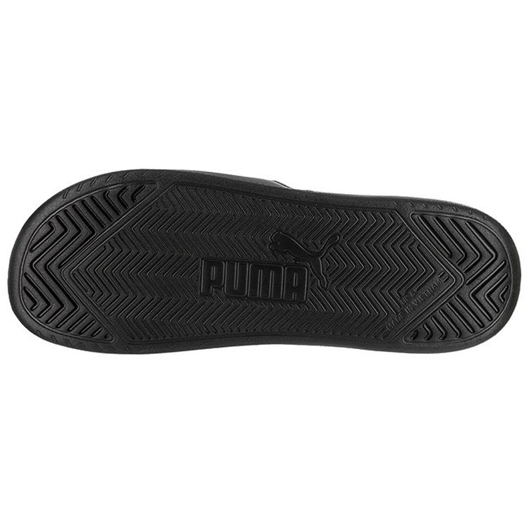 Puma Popcat Shower Comfortable Casual Eva Leather Splicing Non-Slip Slide Sandals Unisex Sandals Black White 360265-10