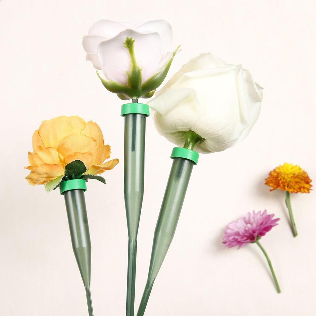 Flower Floral Water Tubes with Caps Reusable Flower Stem Water Tubes Self Watering Extended Orchid Tube for Fresh Flowers
