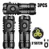 High Quality 3*SST20 LED Flashlight Built-in Battery USB Rechargeable Pen Clip Head Flashlight Waterproof Camping Hiking Torch