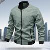 Jacket Men's Spring and Autumn New Stand-up Collar Middle-aged Men Wear Long-sleeved Jackets Versatile Casual Trendy Fashion Men's Clothing
