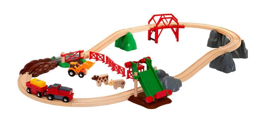 BRIO Animal Farm Set for ages 3 and Wooden Wooden Rail Gift 33984, up. [Toy, Toy, Rail, Set, (Birthday/Christmas)]