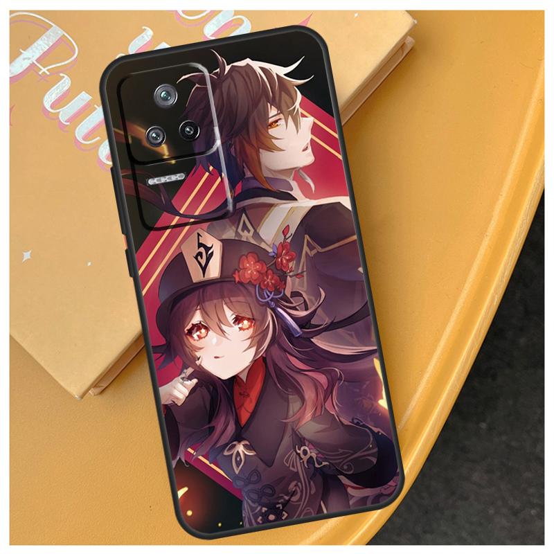 Genshin Impact Zhongli Hutao Case For POCO F5 X5 X3 Pro F3 F4 X4 GT M4 M5 Back Cover For Xiaomi 12 Lite 11 13 11T 12T Pro
